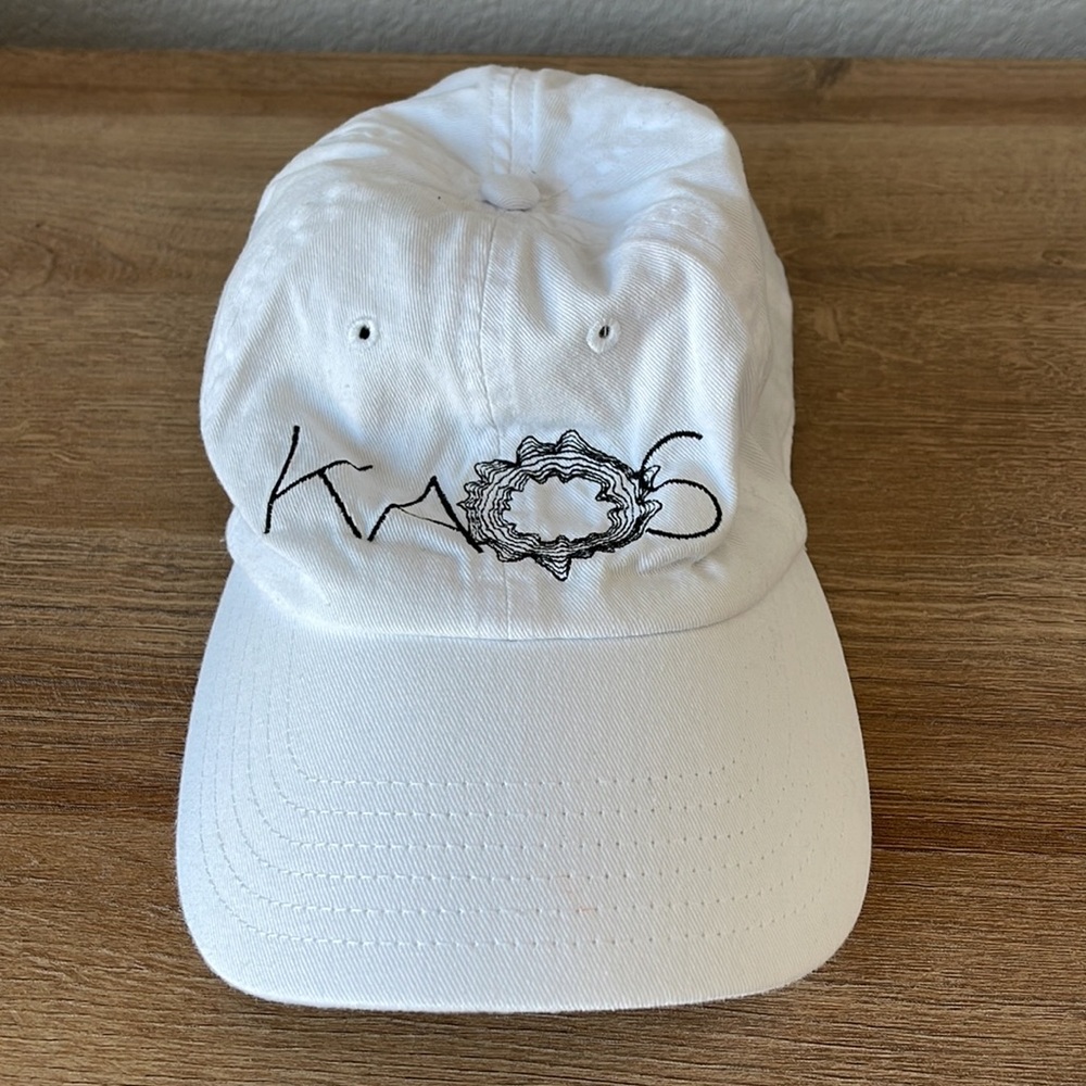 KAOS Las Vegas Nightclub Dad Hat White OTTO Strapback EDM Club dad hat /Cap